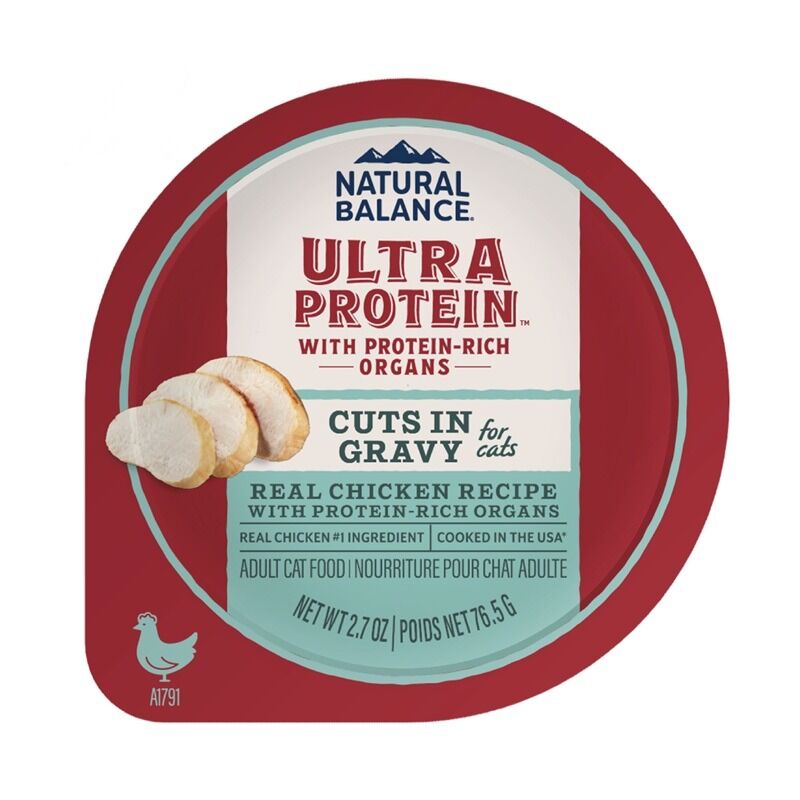 (原箱優惠10杯)Natural Balance Ultra Protein 頂級貓主食濕糧 - 雞肉塊配肉汁滋味杯 2.7oz x10