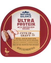 (原箱優惠10杯)Natural Balance Ultra Protein 頂級貓主食濕糧 – 鴨肉塊配肉汁滋味杯 2.7oz x10