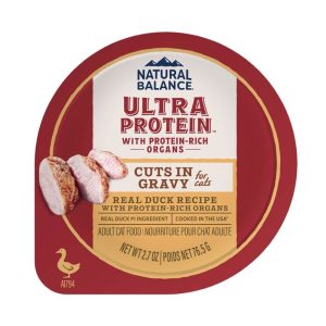 (原箱優惠10杯)Natural Balance Ultra Protein 頂級貓主食濕糧 – 鴨肉塊配肉汁滋味杯 2.7oz x10