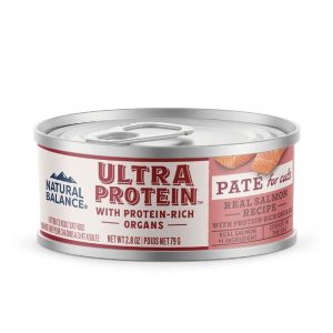 (原箱優惠24罐)Natural Balance Ultra Protein 頂級肉醬貓主食罐 – 無穀物三文魚肉醬 2.8oz x24