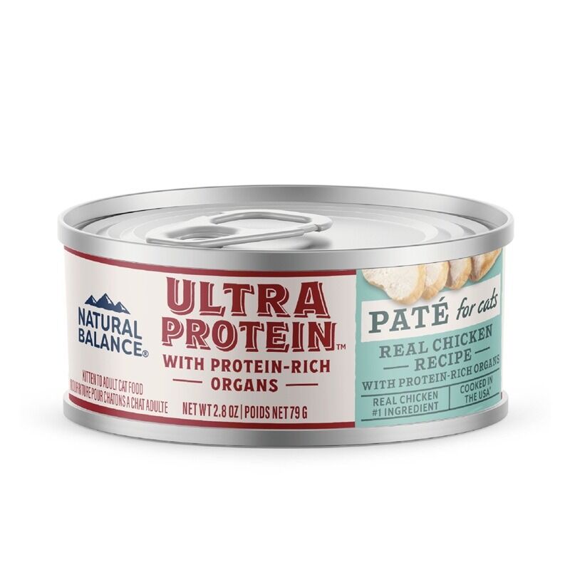 (原箱優惠24罐)Natural Balance Ultra Protein 頂級肉醬貓主食罐 - 無穀物雞肉肉醬 2.8oz x24