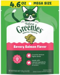 (新舊包裝隨機發貨)Greenies Feline 貓潔齒小食 – 三文魚味 (可選份量)