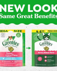 (新舊包裝隨機發貨)Greenies Feline 貓潔齒小食 – 三文魚味 (可選份量)