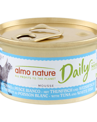 (Almo Nature滿$100即單減$10)Almo Nature Daily Complete Mousse 慕絲主食成貓罐頭 – Tuna & White Fish 吞拿魚+鱈魚 85g