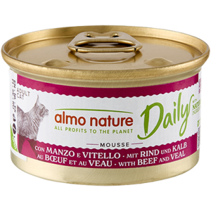 (Almo Nature滿$100即單減$10)Almo Nature Daily Complete Mousse 慕絲主食成貓罐頭 – Beef & Veal 牛肉+牛仔肉 85g