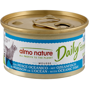 (Almo Nature滿$100即單減$10)Almo Nature Daily Complete Mousse 慕絲主食成貓罐頭 – Oceanic Fish 海魚 85g