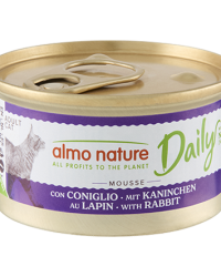 (Almo Nature滿$100即單減$10)Almo Nature Daily Complete Mousse 慕絲主食成貓罐頭 – Rabbit 兔肉 85g