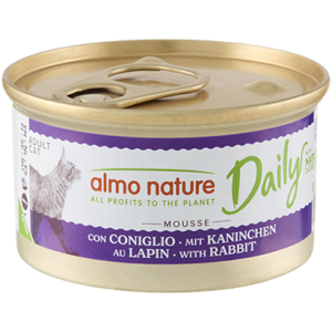 (Almo Nature滿$100即單減$10)Almo Nature Daily Complete Mousse 慕絲主食成貓罐頭 – Rabbit 兔肉 85g