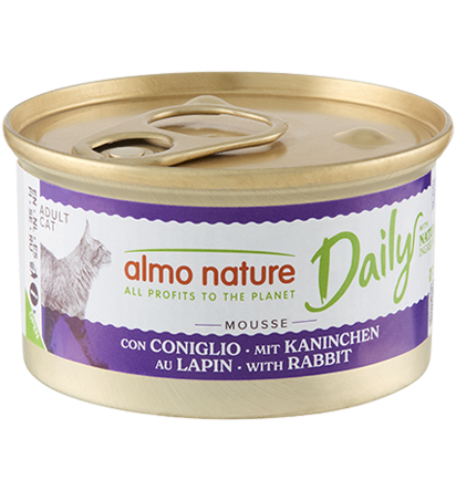 (Almo Nature滿$100即單減$10)Almo Nature Daily Complete Mousse 慕絲主食成貓罐頭 - Rabbit 兔肉 85g