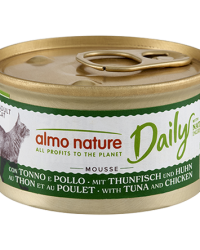 (Almo Nature滿$100即單減$10)Almo Nature Daily Complete Mousse 慕絲主食成貓罐頭 – Tuna & Chicken 吞拿魚+雞 85g