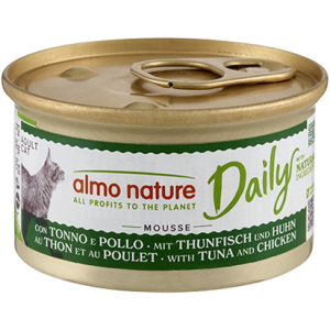 (Almo Nature滿$100即單減$10)Almo Nature Daily Complete Mousse 慕絲主食成貓罐頭 – Tuna & Chicken 吞拿魚+雞 85g