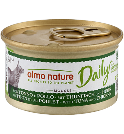 (Almo Nature滿$100即單減$10)Almo Nature Daily Complete Mousse 慕絲主食成貓罐頭 - Tuna & Chicken 吞拿魚+雞 85g