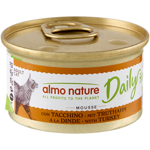 (Almo Nature滿$100即單減$10)Almo Nature Daily Complete Mousse 慕絲主食成貓罐頭 – Turkey 火雞 85g