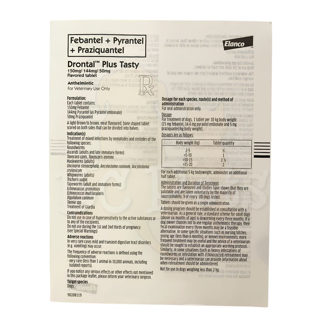 Drontal® Plus Tasty 犬用杜蟲藥 (1粒裝)1