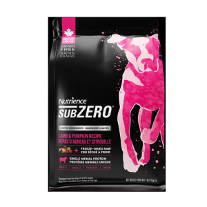 Nutrience SubZero 凍乾無穀物系列 單一蛋白無穀物 – 羊肉、南瓜全犬配方