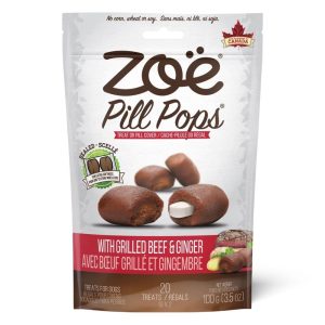 (近期優惠)Zoe PillPops 烤牛肉配生薑 餵藥狗小食 100g(20粒) (到期日: 2026年8月14日)