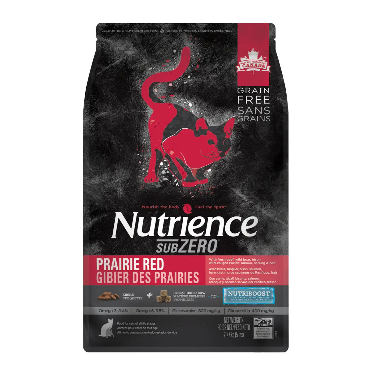 (近期優惠)Nutrience SubZero 凍乾無穀物系列 凍乾鮮牛肝+紅肉+海魚全貓糧 5lbs