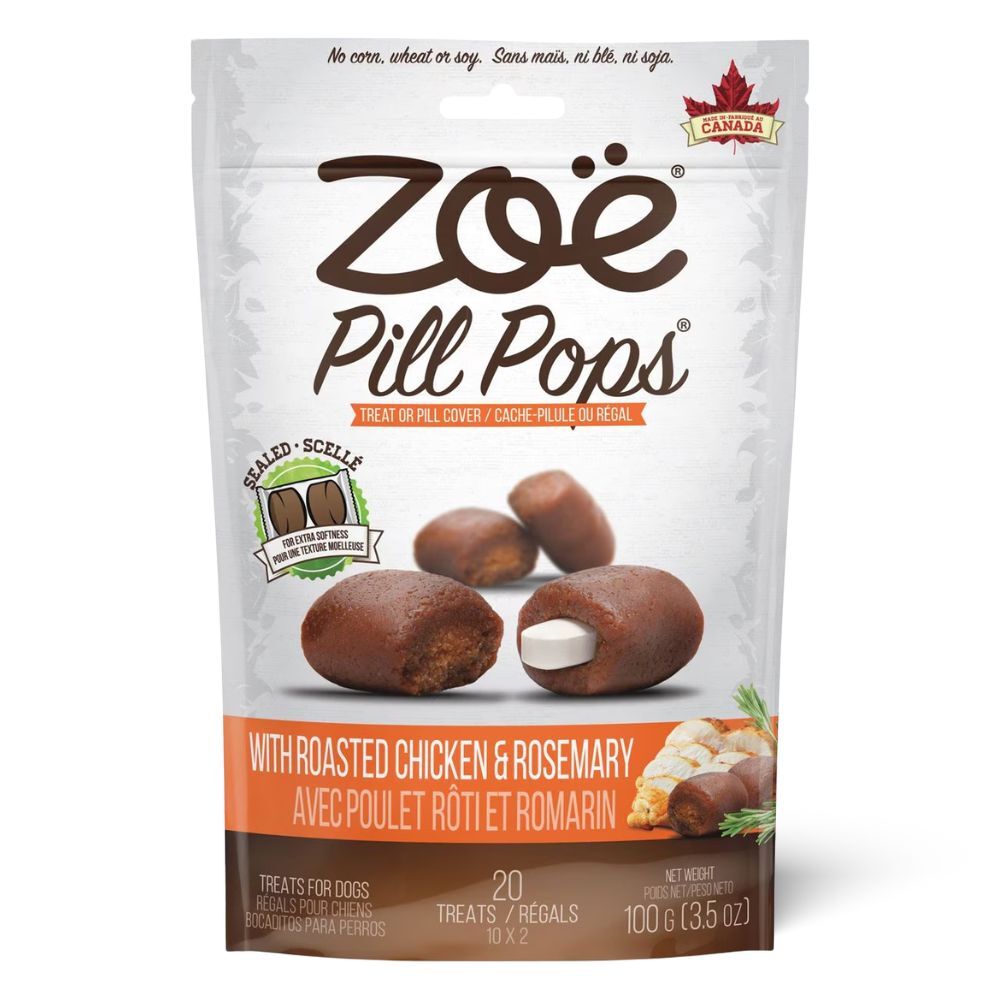 (近期優惠)Zoe PillPops 烤雞肉配迷迭香 餵藥狗小食 100g(20粒)