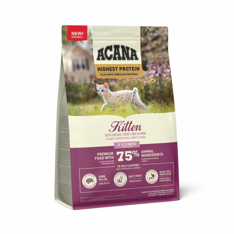 [香港正品行貨](會員優惠)Acana愛肯拿 Highest Protein Kitten 高蛋白幼貓糧 1.8kg