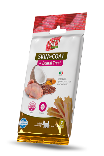 N&D Dental Treat - Skin and Coat Quail mini 皮毛保健 鵪鶉 迷你裝 60g