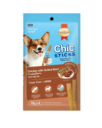 SmartHeart 慧心雞肉棒狗小食 – 香烤牛雞肉味 15gx4條