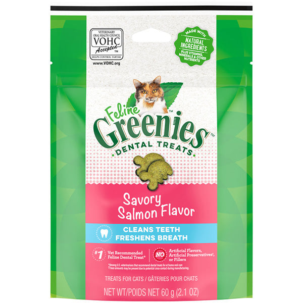 Greenies 貓用潔齒餅 三文魚味 (60g/2.1oz)
