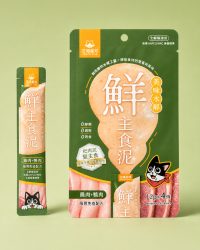 汪喵星球 貓用美味水解鮮主食泥 – 雞肉+鴨肉 12gx4