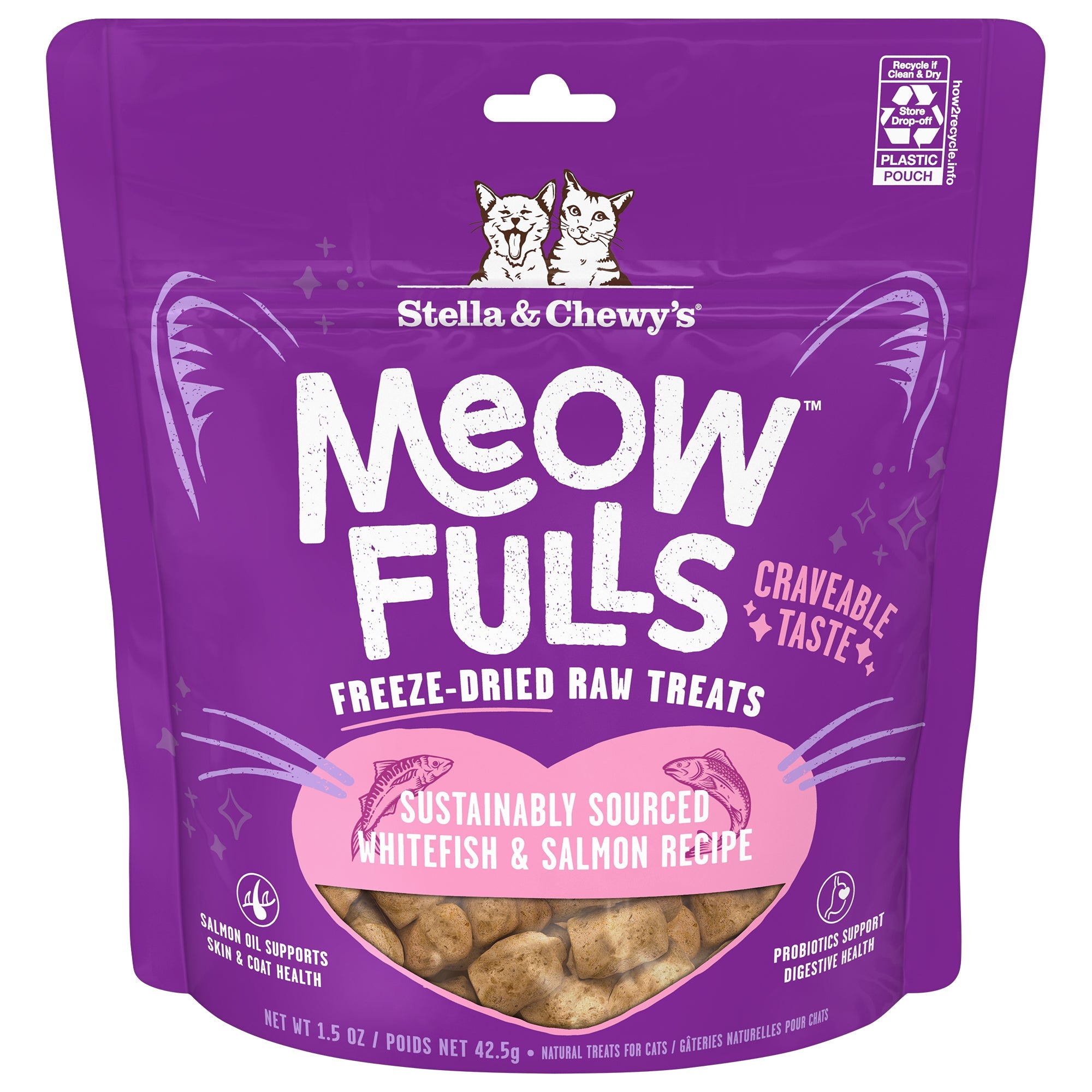 Stella & Chewy's Meowfulls 喵呼! 貓凍乾小食 - 白魚+三文魚 1.5oz