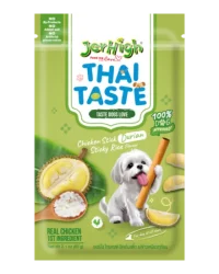 JerHigh Chicken Stick Dog Treat – Royal Thai Durian Sticky Rice 60g