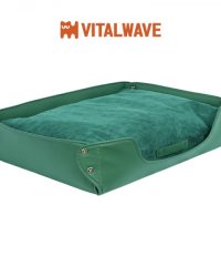 VITALWAVE 皮革絨感寵物矩形窩墊 芳春綠