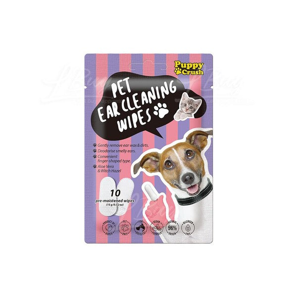 Puppy Crush Pet Ear Cleansing Wipes 寵物耳部清潔指套 10個裝
