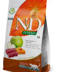 Farmina N&D Pumpkin Natural Grain-Free Cat Food – Venison Green Apple (for adult cats) 1.5kg