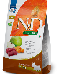 Farmina N&D Pumpkin Natural Grain-Free Dog Food – Venison Green Apple MINI (small kibble) 2kg