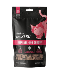 Nutrience SUBZERO 無穀物單一蛋白配方 凍乾脫水貓用小食 – 鮮牛肝 30g