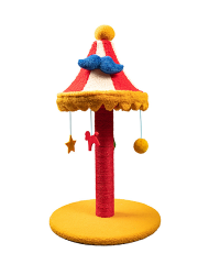 PETSVILLE Carousel-Shaped Cat Scratching Post (cat scratcher/cat toy)
