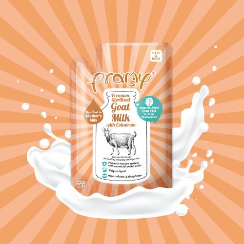 Pramy 滅菌山羊奶 - 初乳+海藻油+益生菌 (貓狗用) 60g