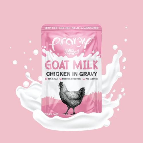 Pramy 滅菌山羊奶 + 鮮嫩雞肉 (貓用) 60g