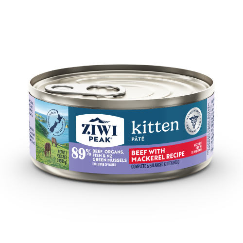 (Full Case of 24 Offer) Ziwi Peak Wet Beef With Mackerel Recipe For Kittens 85g