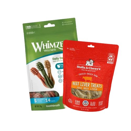 (10月限時優惠)滿$1300送 Whimzees 牙刷型高效潔齒骨 210g / Stella & Chewy’s 凍乾牛肝 3oz (款式及尺寸隨機) 1包! (原價 $80-107) (此優惠可與其他會員優惠同時使用)