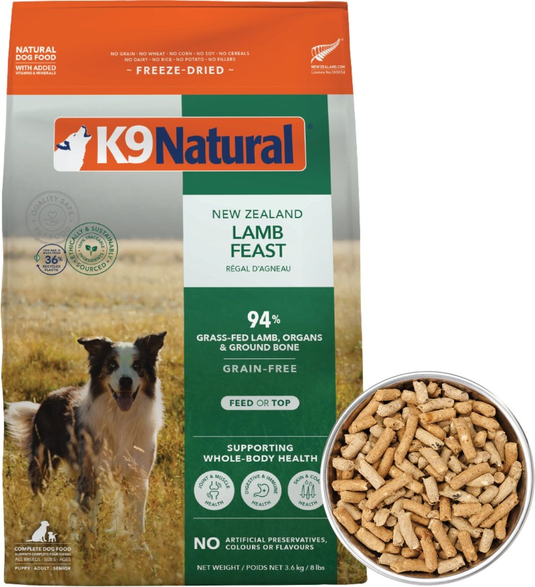 K9 Natural Lamb Feast Freeze-Dried Dog Food