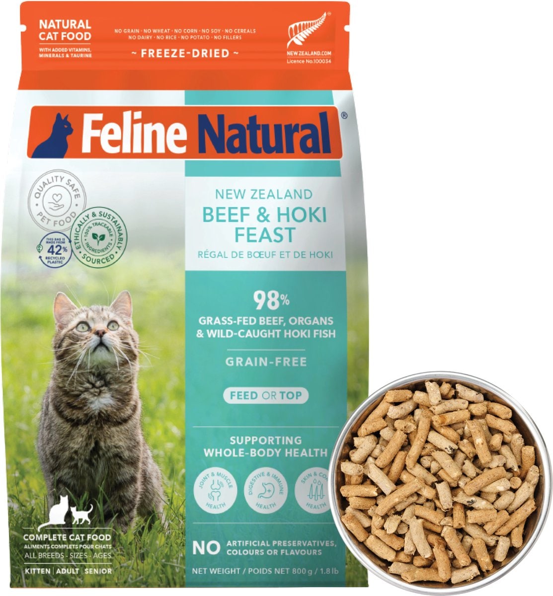 K9 Feline Natural Beef & Hoki Feast Freeze-Dried Cat Food