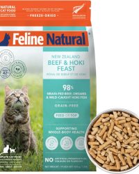 [香港正品行貨](買1包)K9 Feline Natural – Beef&Hoki Feast 紐西蘭脫水鮮肉貓糧 – 牛肉藍尖尾鱈魚盛宴 320g