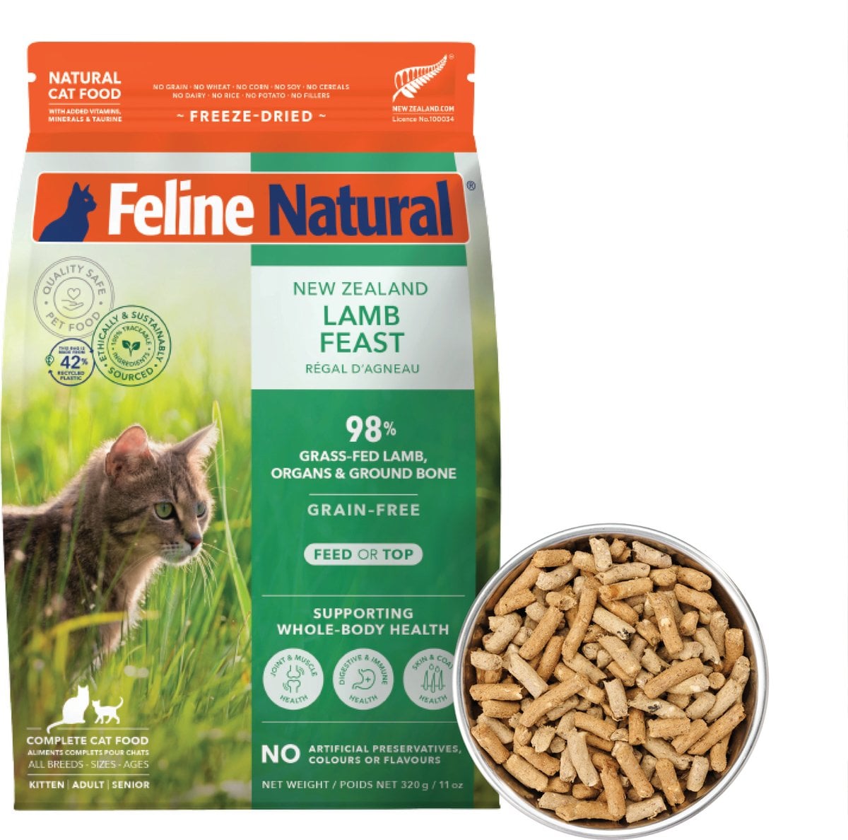K9 Feline Natural Lamb Feast Freeze-Dried Cat Food