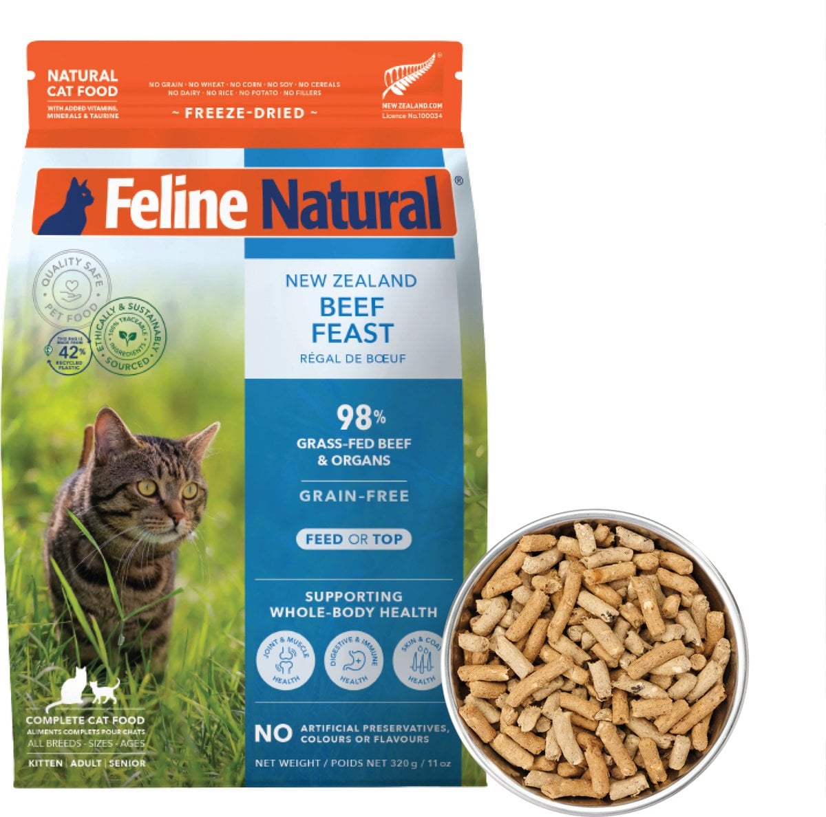 K9 Feline Natural Beef Feast Freeze-Dried Cat Food