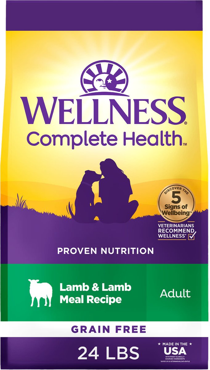 Wellness Complete Health Grain Free Lamb 無穀物羊肉配方狗糧 24lbs (新舊包裝隨機出貨)