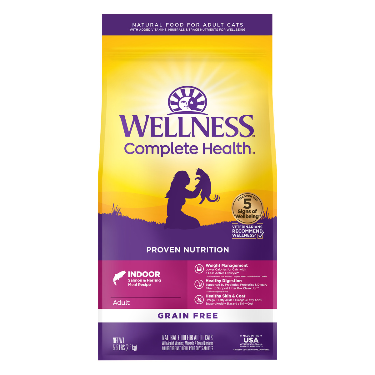 Wellness Complete Health Grain-Free Indoor Salmon & Herring Cat Food