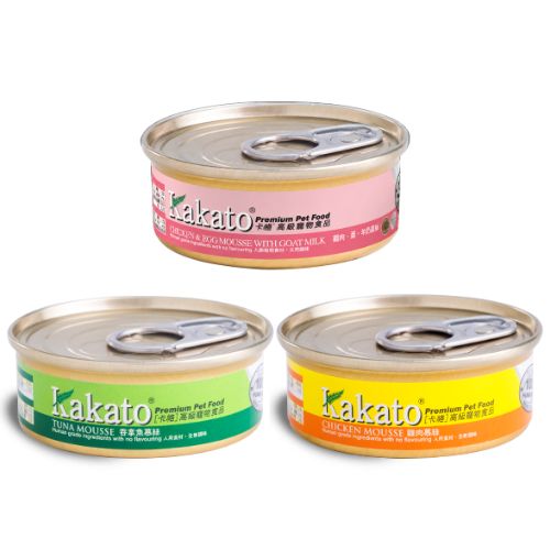 (套裝優惠)Kakato 卡格全天然副食罐頭(貓狗合用) 40g x 24罐套裝 (可混味)
